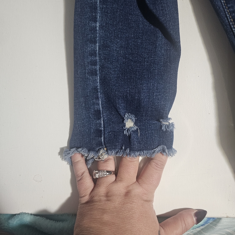SHEIN Ripped Dark Blue Skinny Jeans - Picture 3 of 5